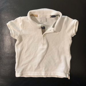 Burberry Baby Polo White 6M
